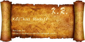 Kókai Rudolf névjegykártya