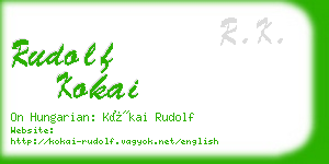 rudolf kokai business card